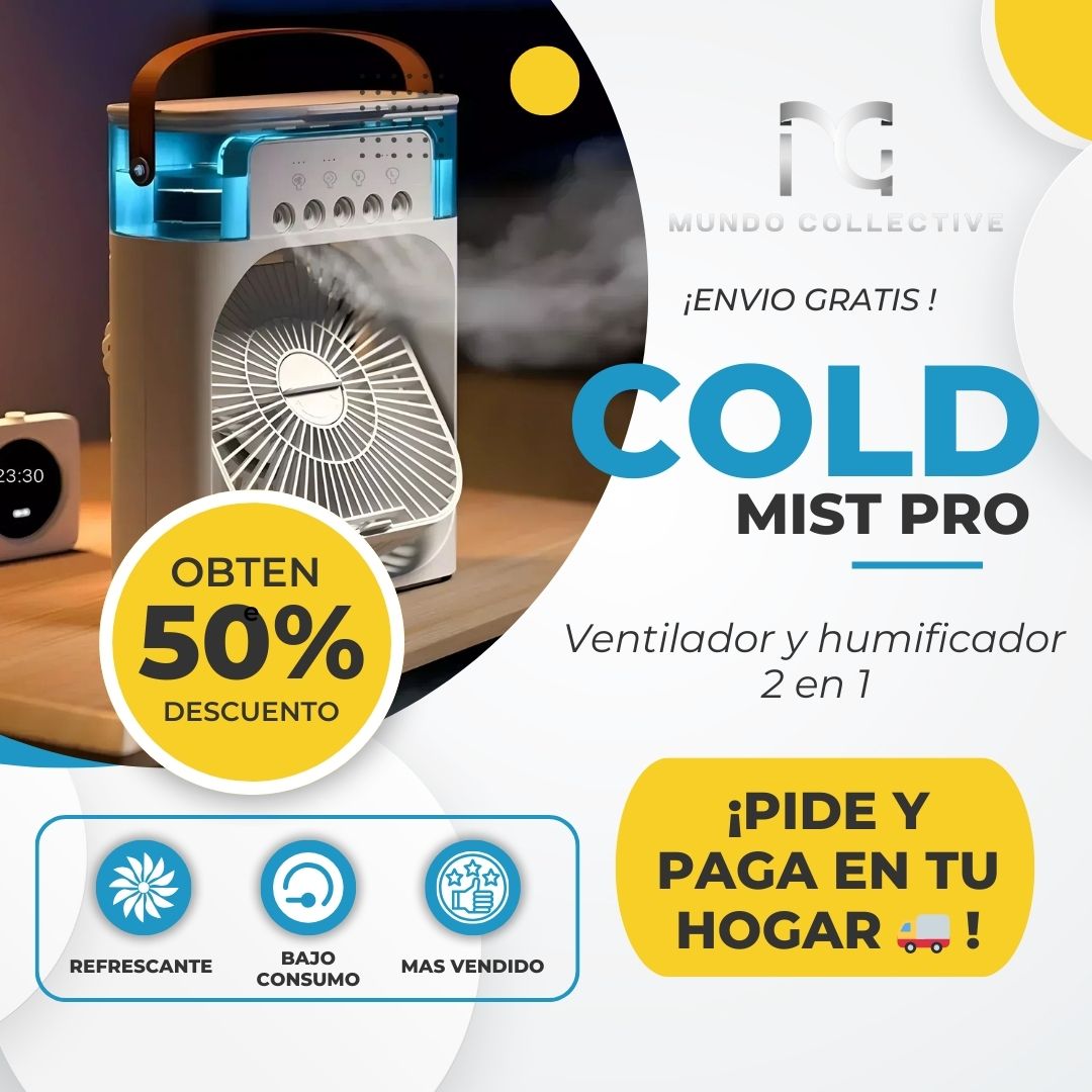 Coldmist Pro: Ventilador y Humidificador 2 en 1 ❄️💨 ¡Con envío Gratis! 🚚